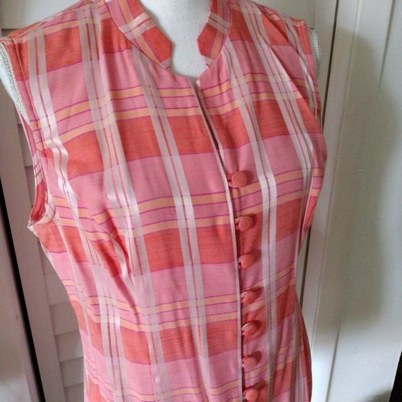Jamie Brooke sleeveless plaid blouse. Sz 14 - Picture 4 of 7